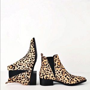 🆕STEVE MADDEN Jerry Calf Hair Leopard Bootie